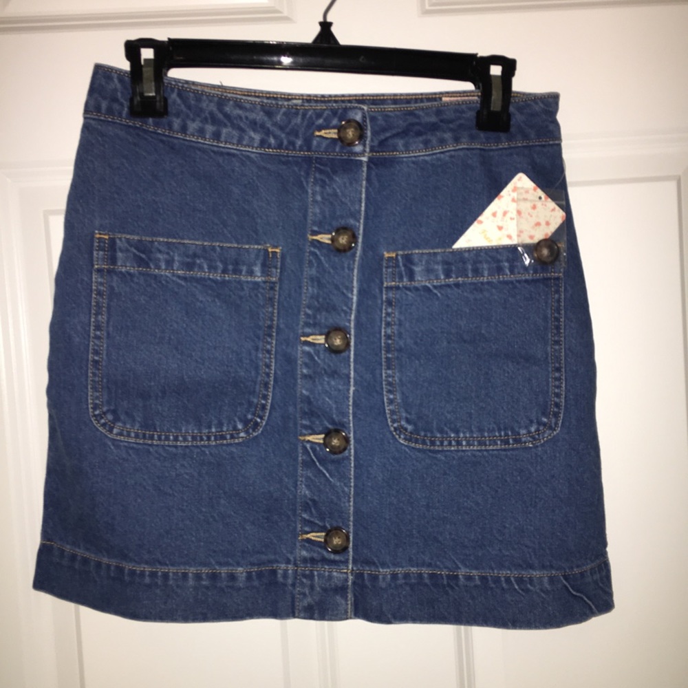 NWT Free People denim skirt